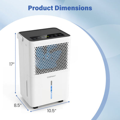 2000 Sq.Ft 32 Pint Compressor Dehumidifier with Drain Hose  Smart Humidity Control for Bedroom-White