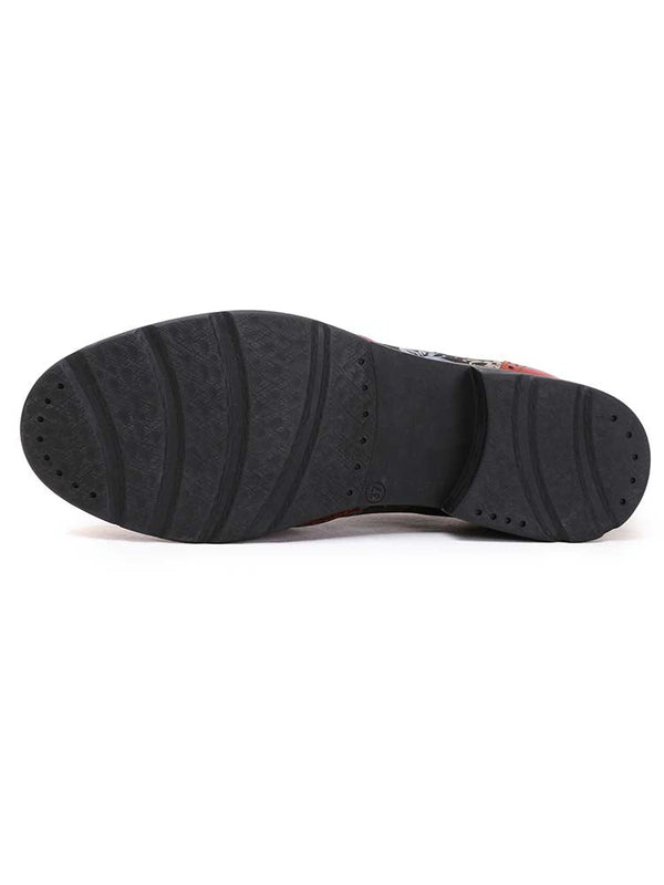 Karter Flower Handmade Brogue Flat Shoes