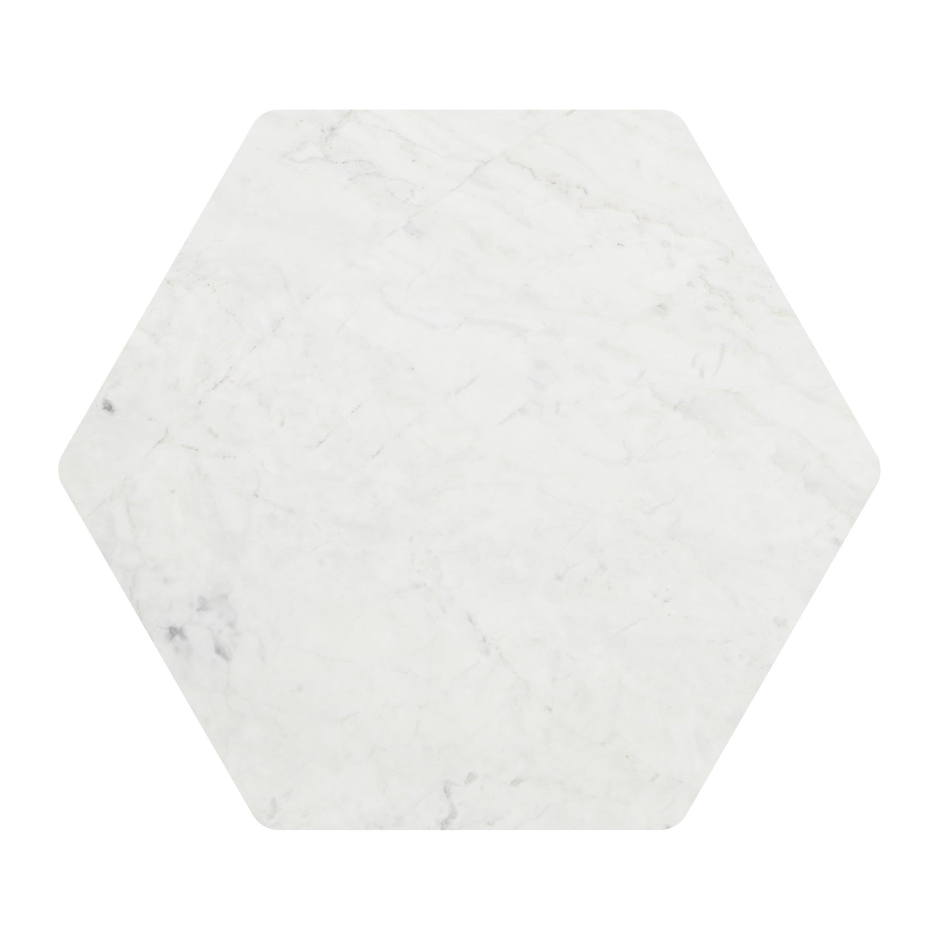 Bisel Side Table White & Walnut
