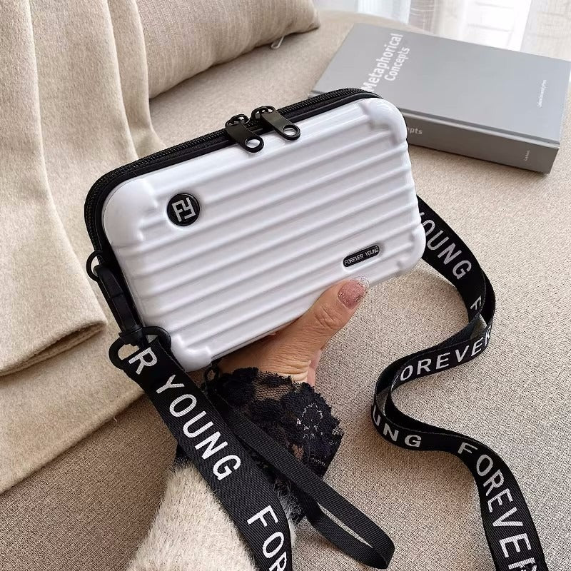 PC hard shell toiletry bag 7-inch shoulder crossbody bag hand storage bag suitcase small bag
