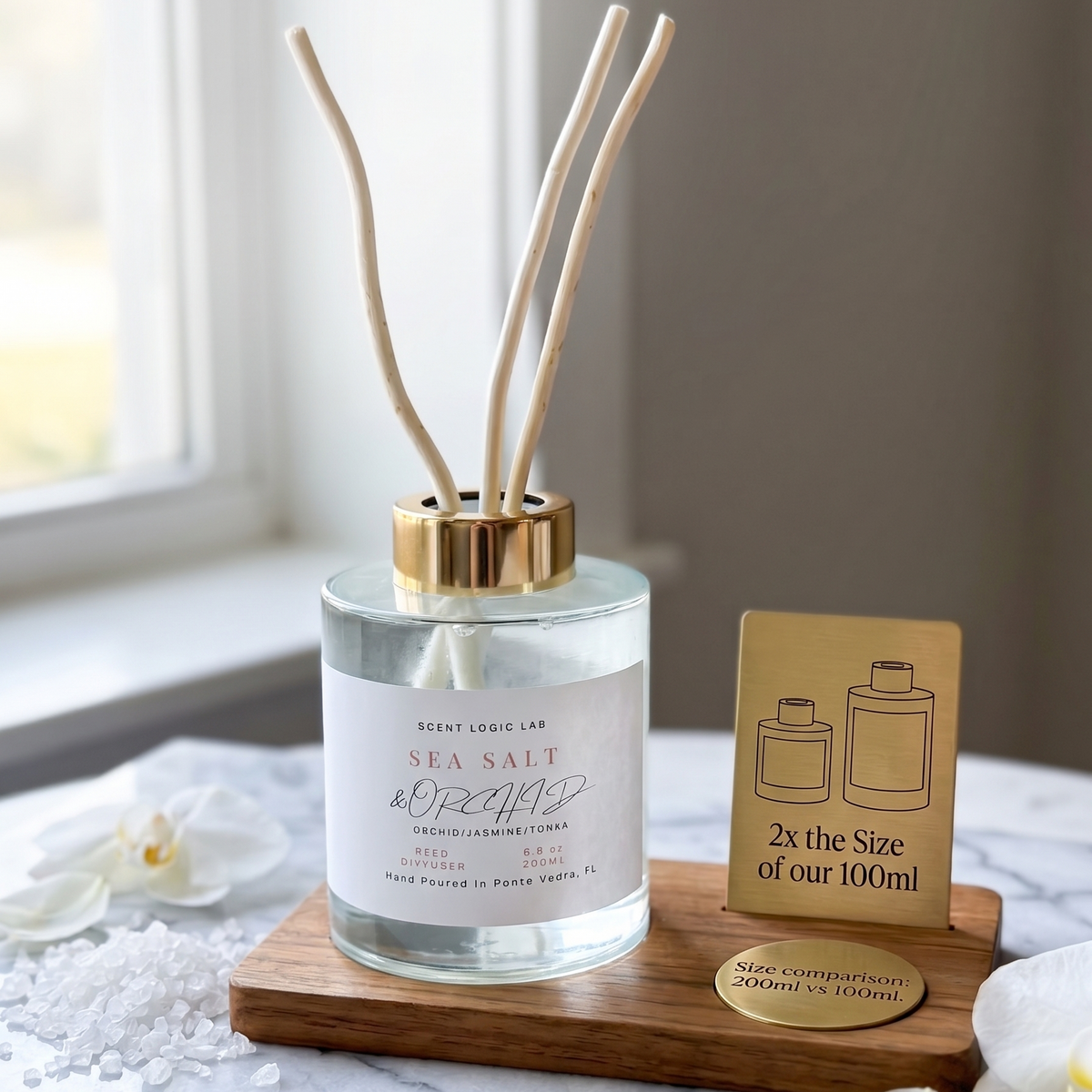 Sea Salt & Orchid Reed Diffuser | 100ml & 200m