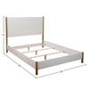 Madelyn Upholstered Panel Bed, Neutral White - Queen