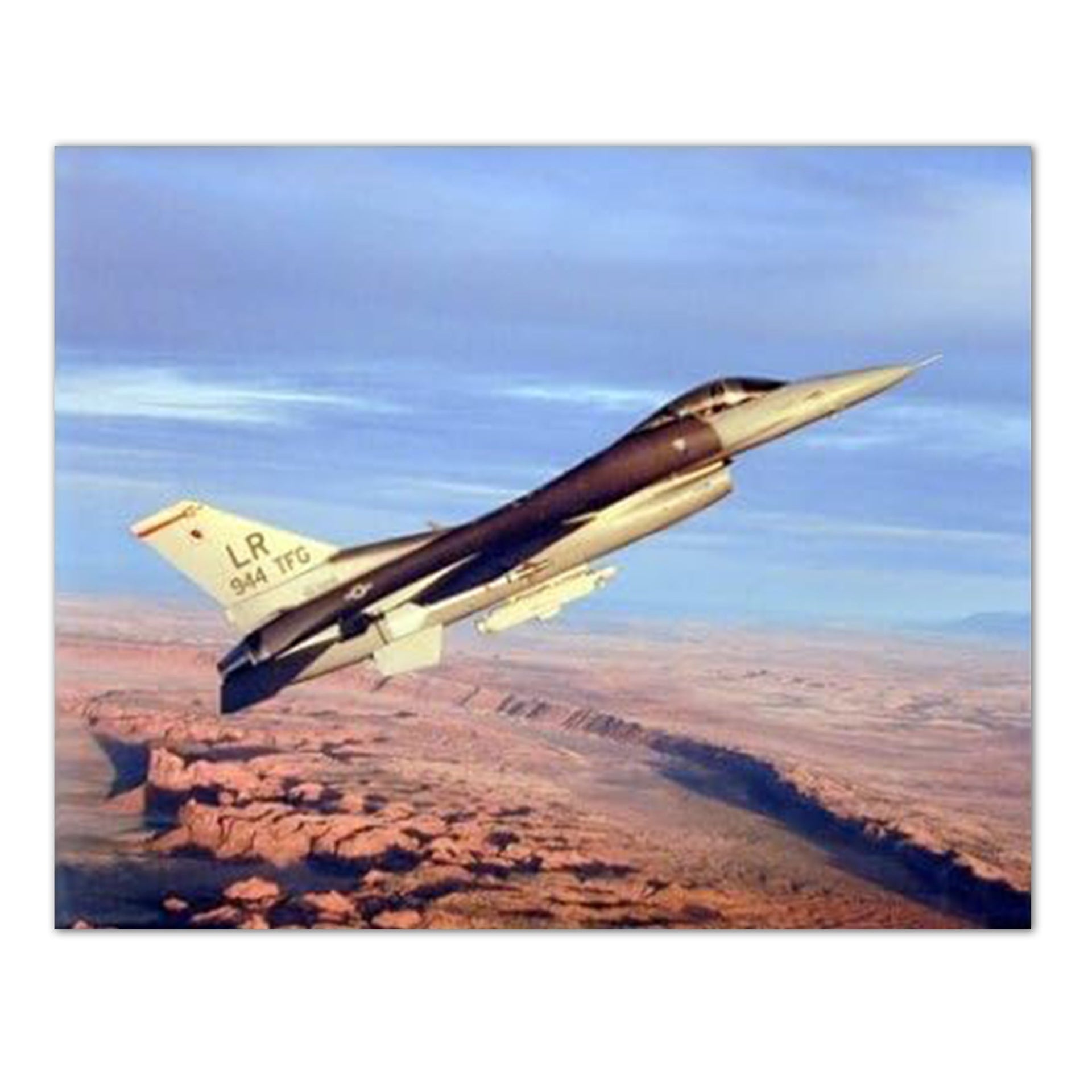 F-16C Falcon Jet Art – Fighter Jet Print 16x20 Inch Ready to Frame