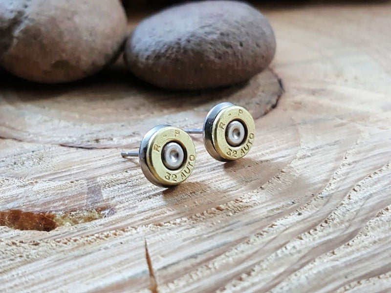 Petite 32 Auto Bullet Stud Earrings