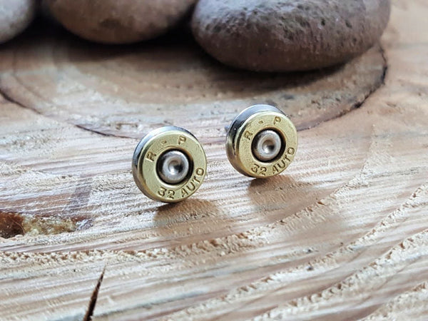 Petite 32 Auto Bullet Stud Earrings
