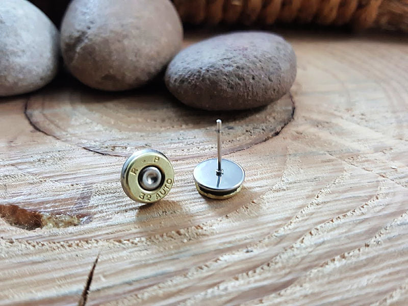 Petite 32 Auto Bullet Stud Earrings