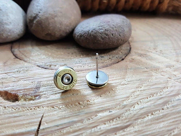 Petite 32 Auto Bullet Stud Earrings