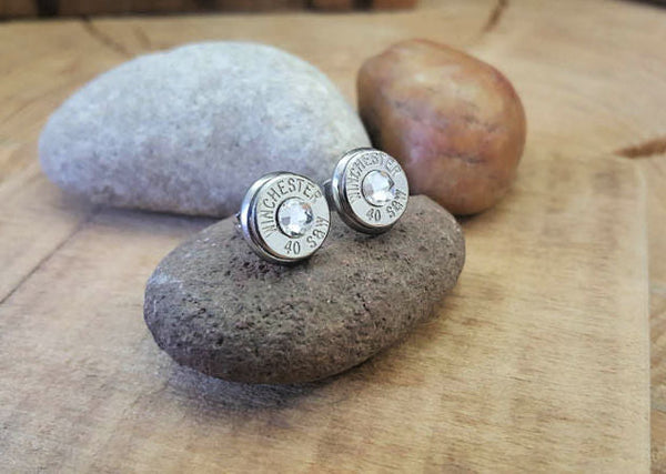 Bullet Studs - Bullet Earrings - 40 Caliber S&W