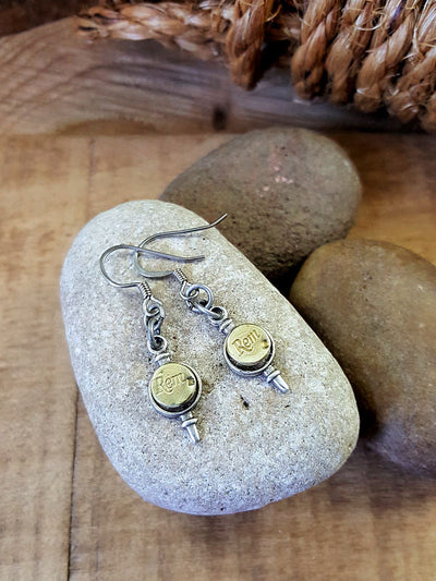 22 Caliber Petite Dangle Bullet Earrings