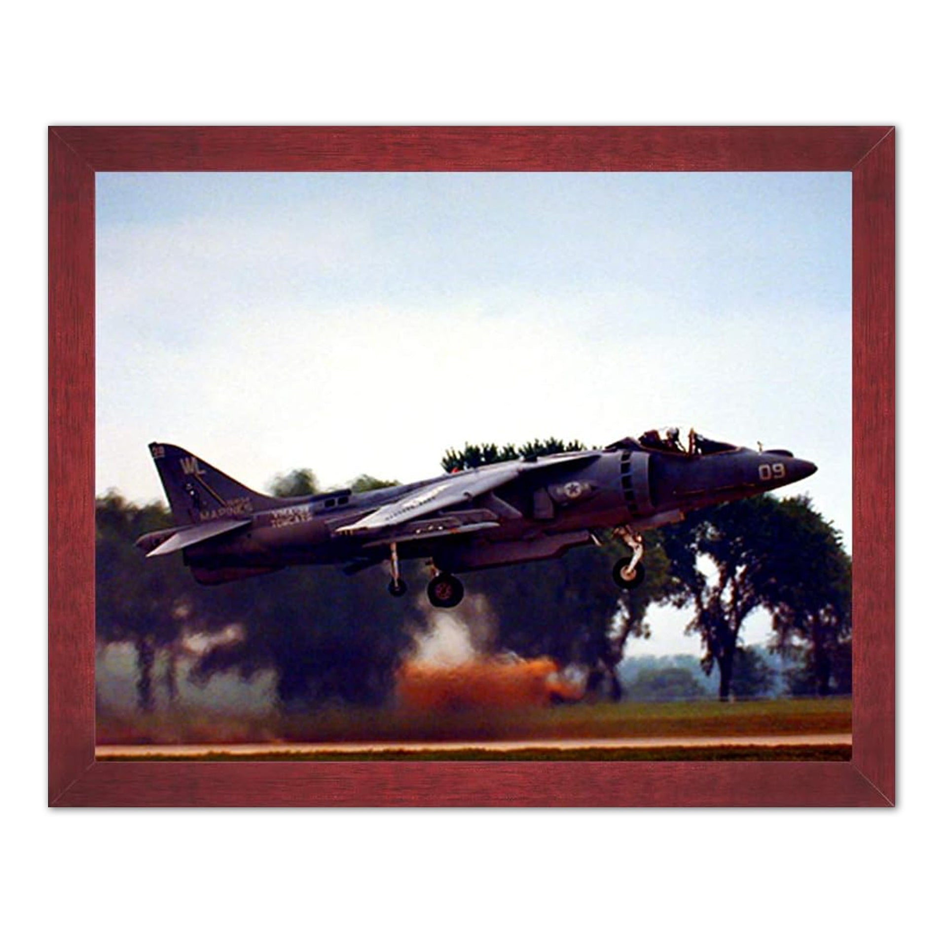 Harrier Jet Art Print – USMC Airplane Framed 16x20 Military Wall Decor