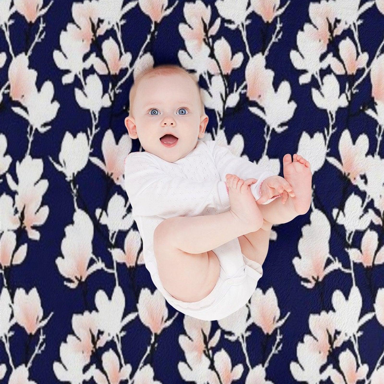 Magnolia Midnight Throw Blanket