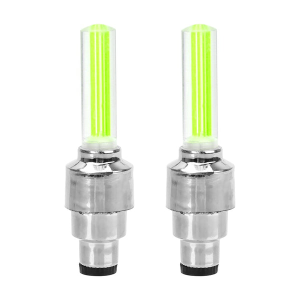 FORAUTO 2PCS Car Wheel LED Light Motocycle Bike Light Tire Valve Cap Decorative Lantern Tire Valve Cap Flash Spoke Neon Lamp
