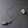 Copper & Brass Raw Quartz Lariat - Grounded Soul | By Blackbird & Sage