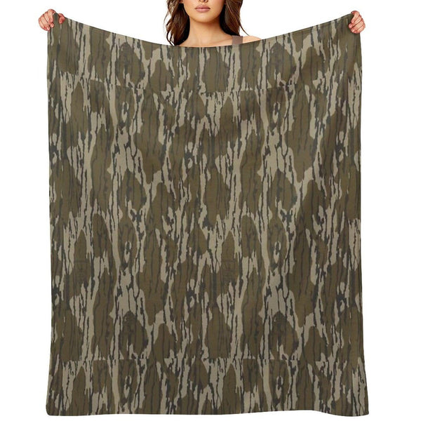 Everything Bottom Lands Camo Throw Blanket