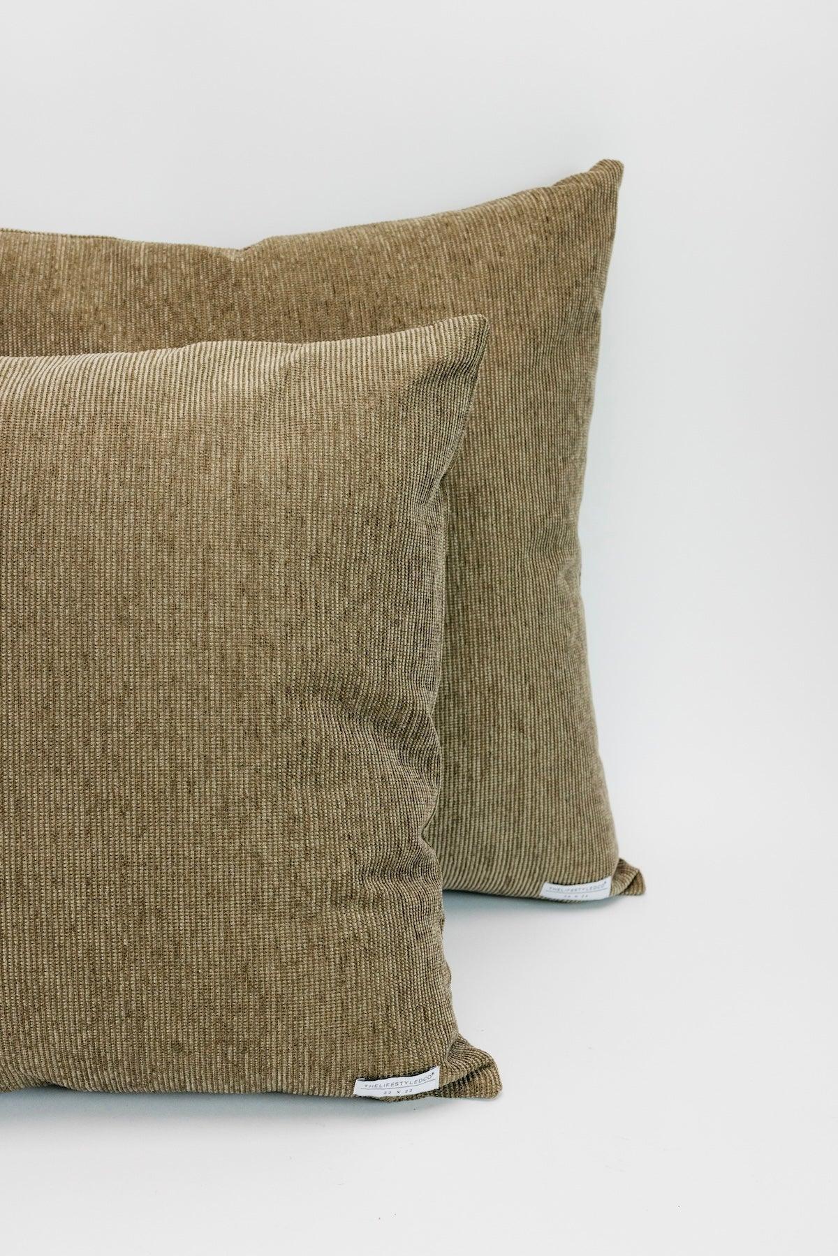 Warner Chenille Pillow - Olive - 2 Sizes