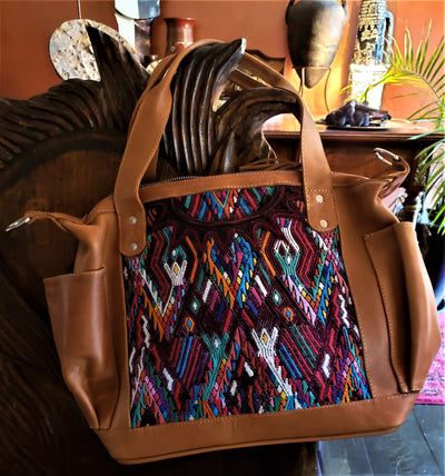 Handmade Guatemalan Backpack Shoulder Bag