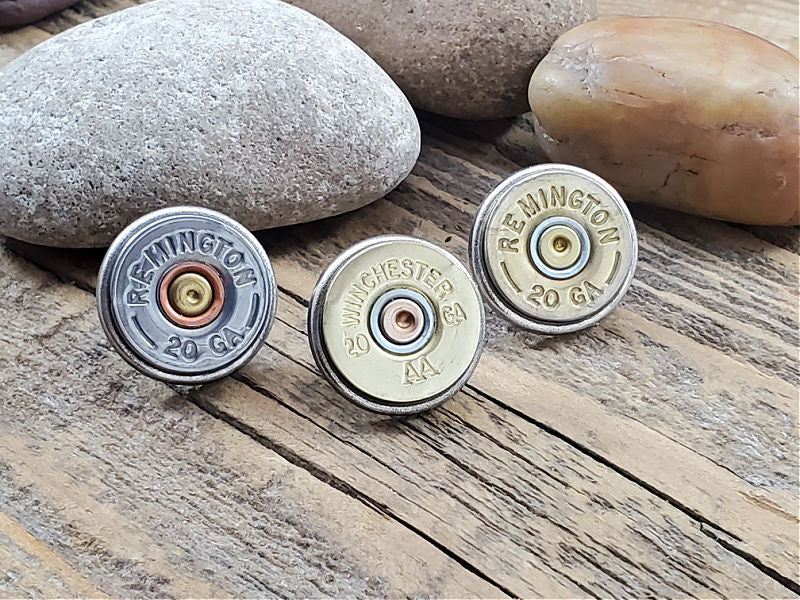 Brass 20 Gauge Shotshell Tie Tack / Lapel Pin / Purse or Hat Pin