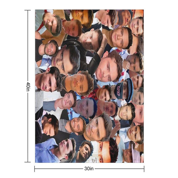 Ed Westwick Photo Collage Throw Blanket