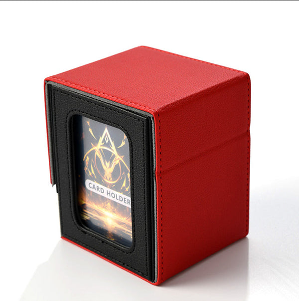 2025 New! Large - capacity Patchwork Windowed Vertical Card Box, 100+ Double - sleeved Cards