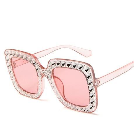 2024 Modern Shining Diamond Sunglasses Retro Vintage Women Retro Design Flash Square Shades Female Mirror Sunglasses for Summer