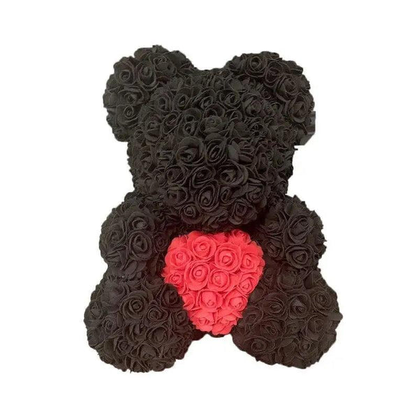 2021 Cute Artificial Flower Rose of Teddy Bear Christmas Decoration for Home Valentines Women Gifts