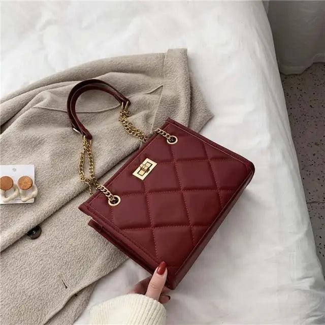 2021 Fashion Shoulder Bag Women Travel Bags Leather Pu Quilted Bag - Female Trendy Luxury Designer Handbags