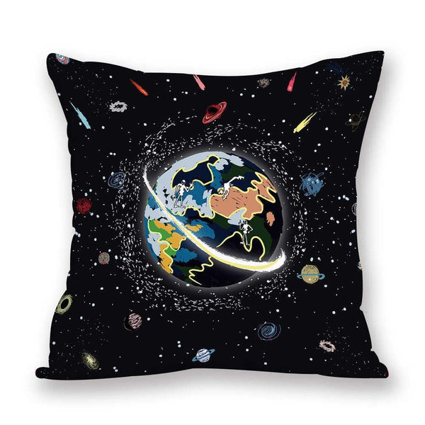 2021 New Space Home Pillow Universe Sun Planet Pillows Decorative Throw Pillow Cover Universe Outer Space Planets Star Pillow Case Pillow Cushion Covers Decorative Pillow Spaceship Cover
