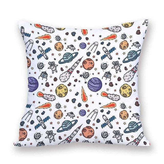 2021 New Space Home Pillow Universe Sun Planet Pillows Decorative Throw Pillow Cover Universe Outer Space Planets Star Pillow Case Pillow Cushion Covers Decorative Pillow Spaceship Cover