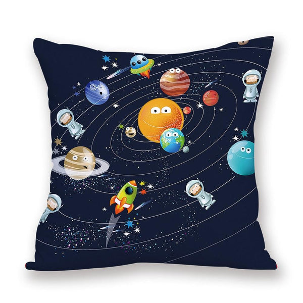 2021 New Space Home Pillow Universe Sun Planet Pillows Decorative Throw Pillow Cover Universe Outer Space Planets Star Pillow Case Pillow Cushion Covers Decorative Pillow Spaceship Cover