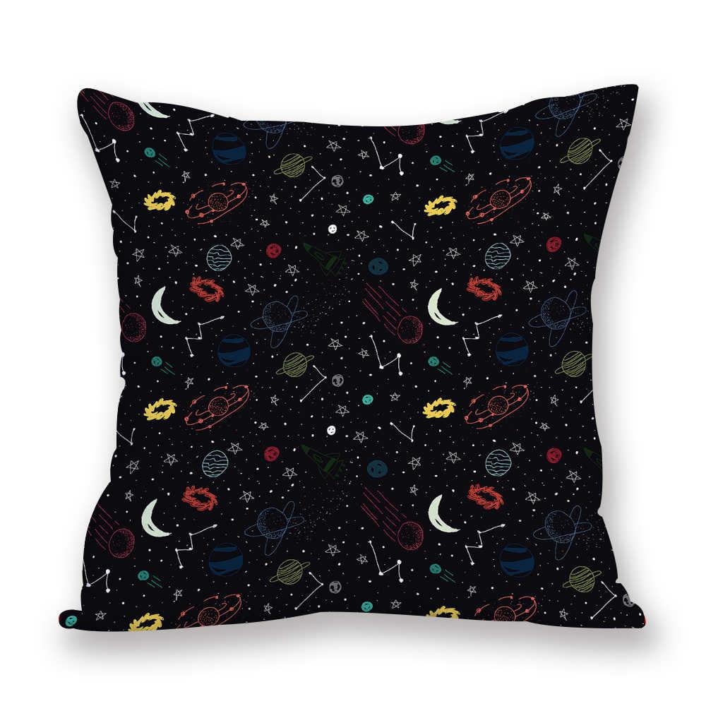 2021 New Space Home Pillow Universe Sun Planet Pillows Decorative Throw Pillow Cover Universe Outer Space Planets Star Pillow Case Pillow Cushion Covers Decorative Pillow Spaceship Cover