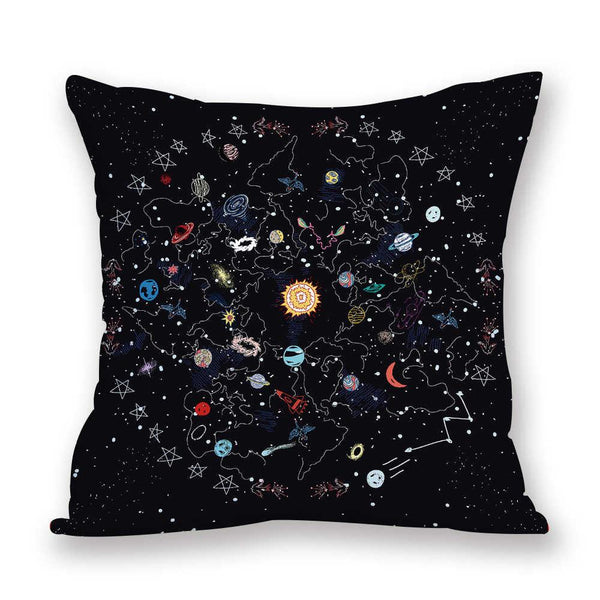 2021 New Space Home Pillow Universe Sun Planet Pillows Decorative Throw Pillow Cover Universe Outer Space Planets Star Pillow Case Pillow Cushion Covers Decorative Pillow Spaceship Cover