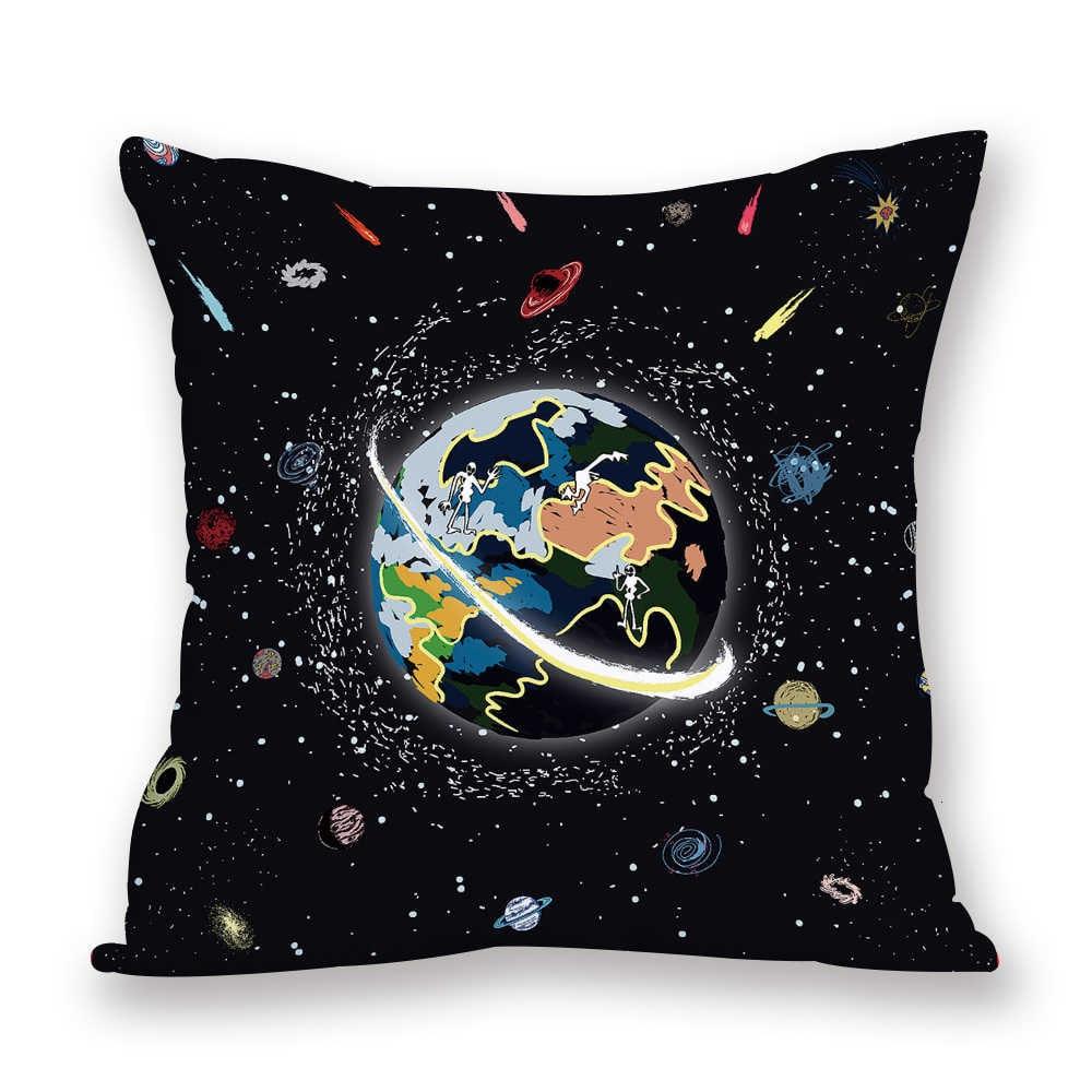 2021 New Space Home Pillow Universe Sun Planet Pillows Decorative Throw Pillow Cover Universe Outer Space Planets Star Pillow Case Pillow Cushion Covers Decorative Pillow Spaceship Cover