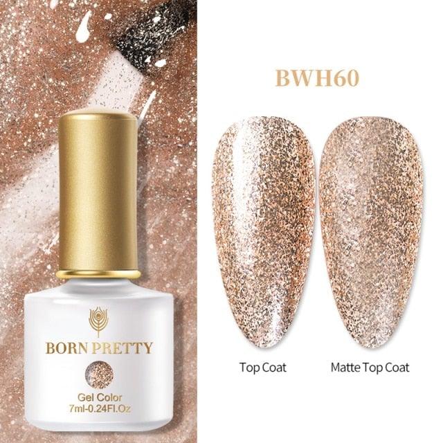 2021 New Womens Colorful Nail Gel Polish Modern Glitter Pink Purple UV Diamond Stylish Design Nail Colors Gel