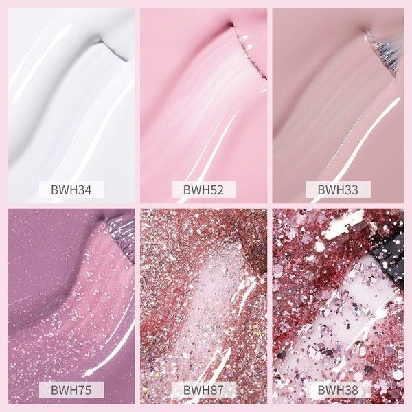 2021 New Womens Colorful Nail Gel Polish Modern Glitter Pink Purple UV Diamond Stylish Design Nail Colors Gel