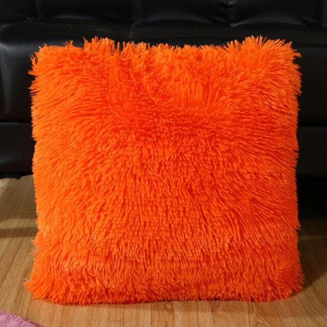 2021 Soft Fur Plush Cushion Cover Pillowcase For Home Decor Pillow Cover Bed Sofa Decorative Soft Fluffy Plush Pillowcases Square Autumn Cushion Covers For Living Room