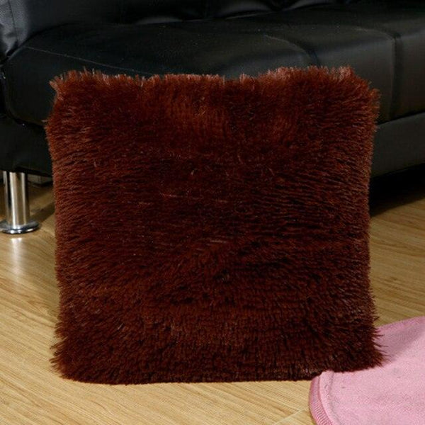 2021 Soft Fur Plush Cushion Cover Pillowcase For Home Decor Pillow Cover Bed Sofa Decorative Soft Fluffy Plush Pillowcases Square Autumn Cushion Covers For Living Room