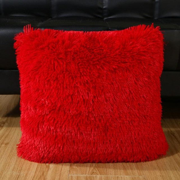 2021 Soft Fur Plush Cushion Cover Pillowcase For Home Decor Pillow Cover Bed Sofa Decorative Soft Fluffy Plush Pillowcases Square Autumn Cushion Covers For Living Room