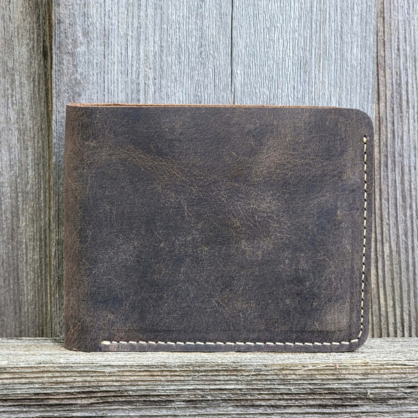 Cognac Full Grain Leather Wallet with Coin Pouch NAB Leather