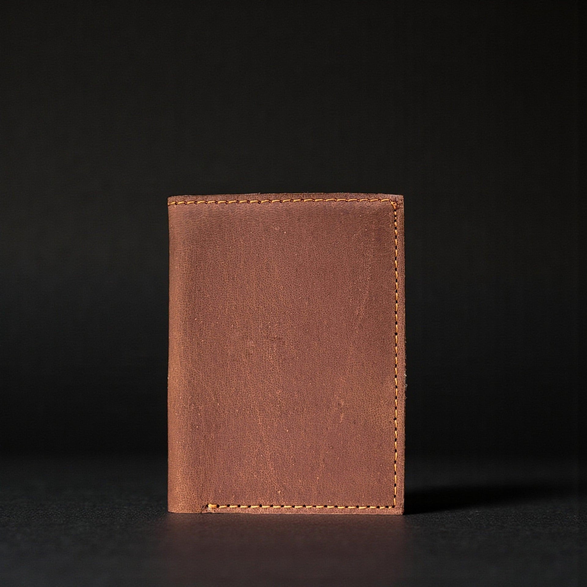 Meraki - Brown Full Grain Leather Trifold Wallet