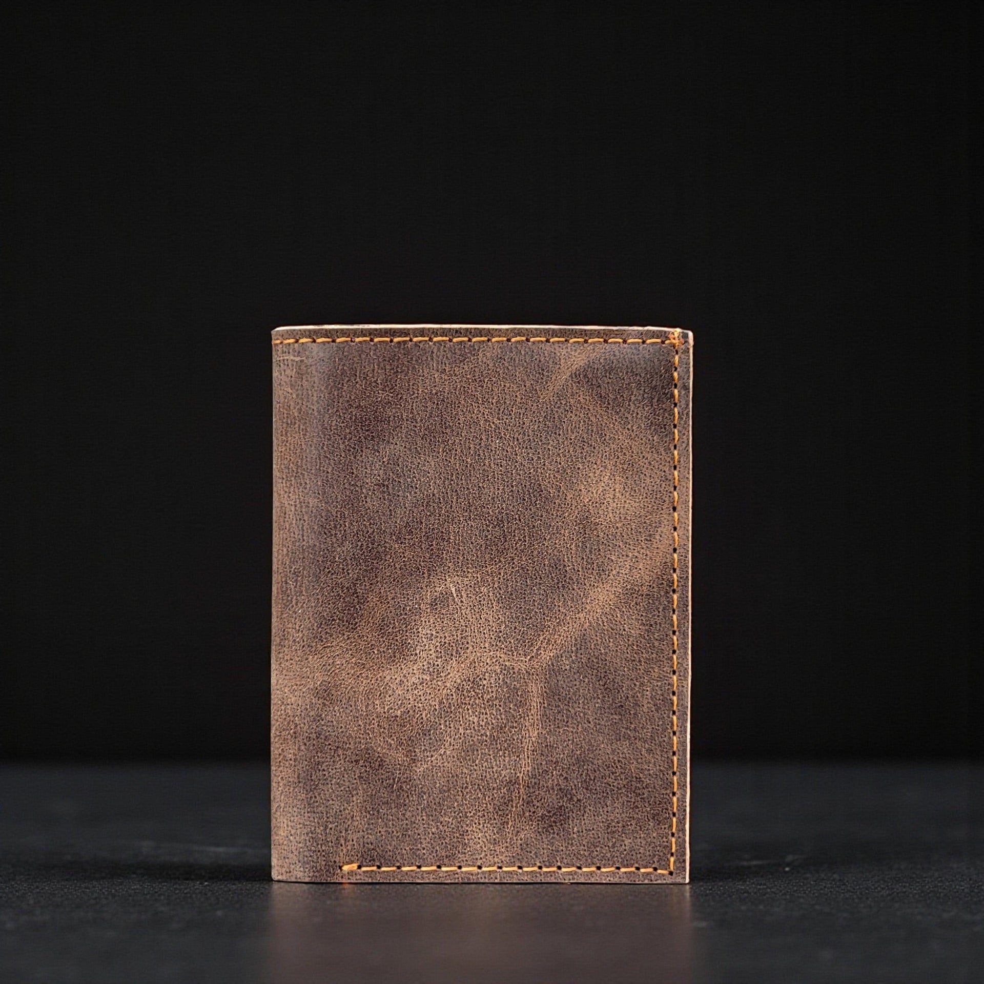 Meraki - Brown Full Grain Leather Trifold Wallet