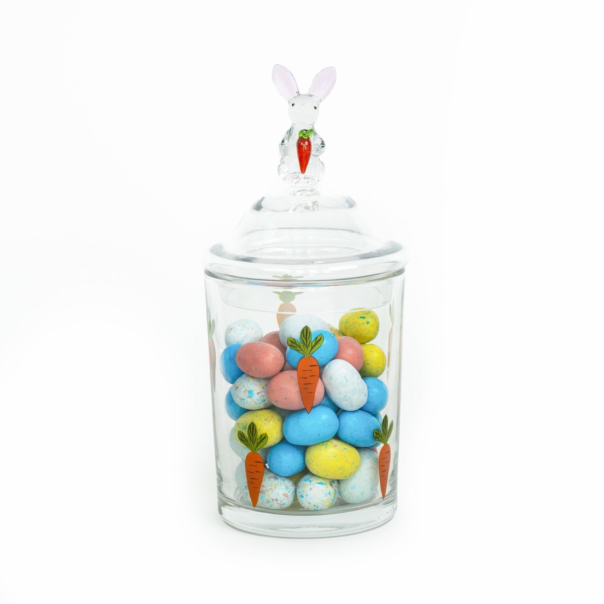 3D Easter Bunny Jar & Wine Glass Collection Jersey Art Glass