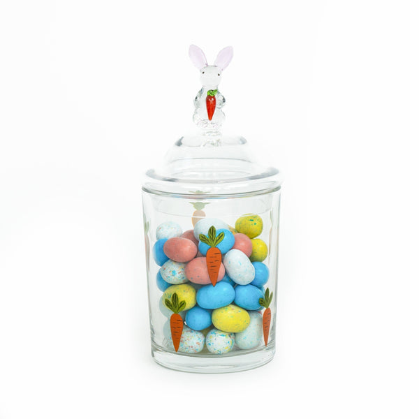 3D Easter Bunny Jar & Wine Glass Collection Jersey Art Glass