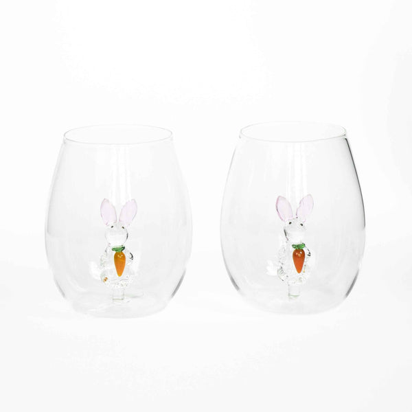 3D Easter Bunny Jar & Wine Glass Collection