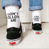 2022 Black White Cotton Socks AB Side Don't Follow Me I'm Lost too Creative Unisex Casual Socks Daily For Men And Women