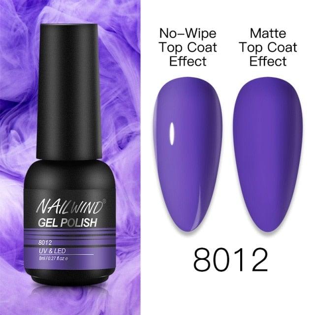 NEW TREND Modern fashion Red Gel Nail Polish For Nails  Permanent UV LED 8ml Matte Glossy High Quality Fashion Design For Women and Ladies