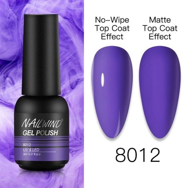 NEW TREND Modern fashion Red Gel Nail Polish For Nails  Permanent UV LED 8ml Matte Glossy High Quality Fashion Design For Women and Ladies