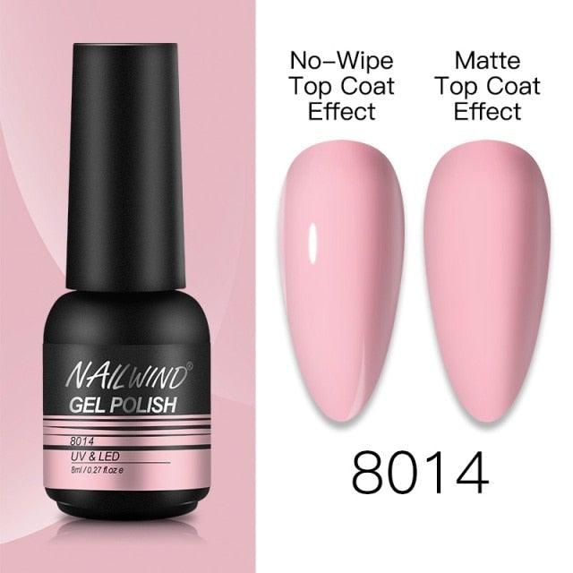 NEW TREND Modern fashion Red Gel Nail Polish For Nails  Permanent UV LED 8ml Matte Glossy High Quality Fashion Design For Women and Ladies