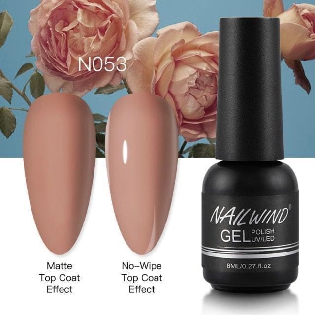 NEW TREND Modern fashion Red Gel Nail Polish For Nails  Permanent UV LED 8ml Matte Glossy High Quality Fashion Design For Women and Ladies