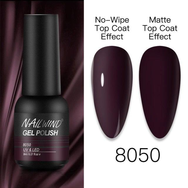 NEW TREND Modern fashion Red Gel Nail Polish For Nails  Permanent UV LED 8ml Matte Glossy High Quality Fashion Design For Women and Ladies