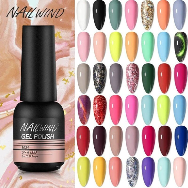 NEW TREND Modern fashion Red Gel Nail Polish For Nails  Permanent UV LED 8ml Matte Glossy High Quality Fashion Design For Women and Ladies